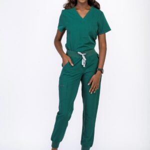 Hunter Green Scrubs Top V